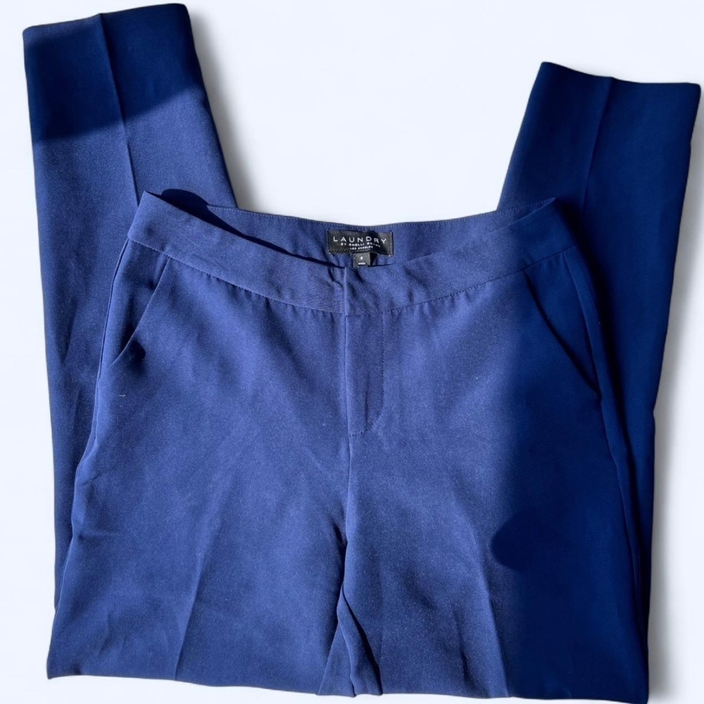 Laundry By Shelli Segal Womens Navy Blue High-Waisted Office Workwear trousers 8